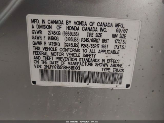 Honda Ridgeline Rtl Image 6