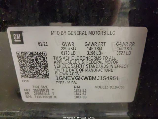 Chevrolet Traverse Awd Lt Cloth Image 11